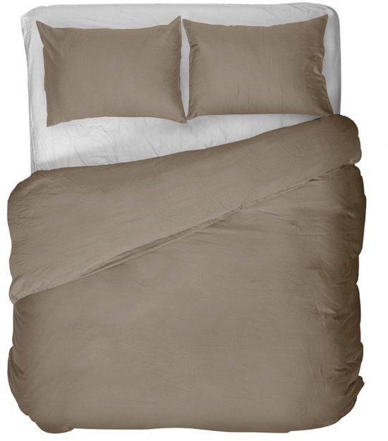 Kayori Susa Dekbedovertrek Flanel - 240x200-220 +2 slopen - Lits-jumeaux - Warm & Knuffelig - Taupe van Merkloos — afbeelding 3