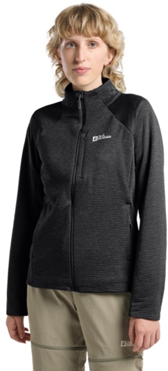 Jack Wolfskin Taiga Full-zip W Dames Fleecevest Zwart