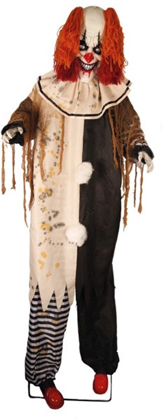Halloween Animatronic Pop: Clown Groeiend - licht, geluid & beweging (225-270cm)