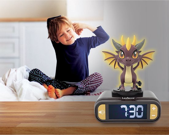 Draak 3D Nachtlamp-Wekker met Geluidseffecten van Lexibook — afbeelding 4