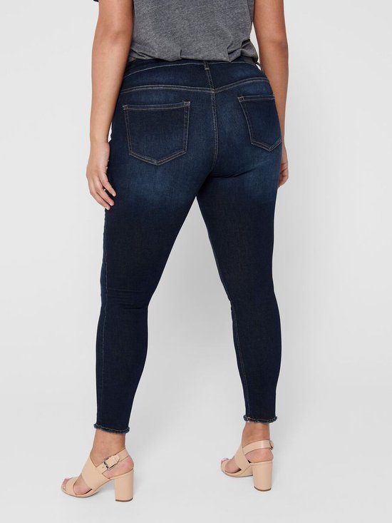 ONLY CARMAKOMA - CARWILLY LIFE REG SK ANK RAW REA4342NOOS - Denim Dark Blue - Femme - Taille W48XL32