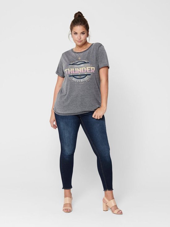 ONLY CARMAKOMA - CARWILLY LIFE REG SK ANK RAW REA4342NOOS - Denim Dark Blue - Femme - Taille W48XL32