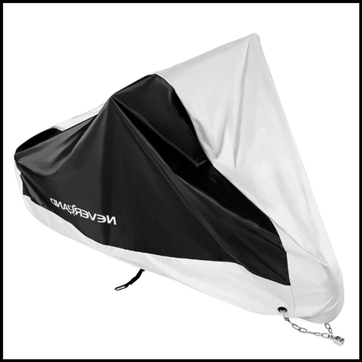 Waterdichte motorhoes XXXL – Zwart/Zilver – 295×110×140 cm – Beschermhoes voor motor & scooter – 190T polyester – Tegen stof, regen, sneeuw & UV