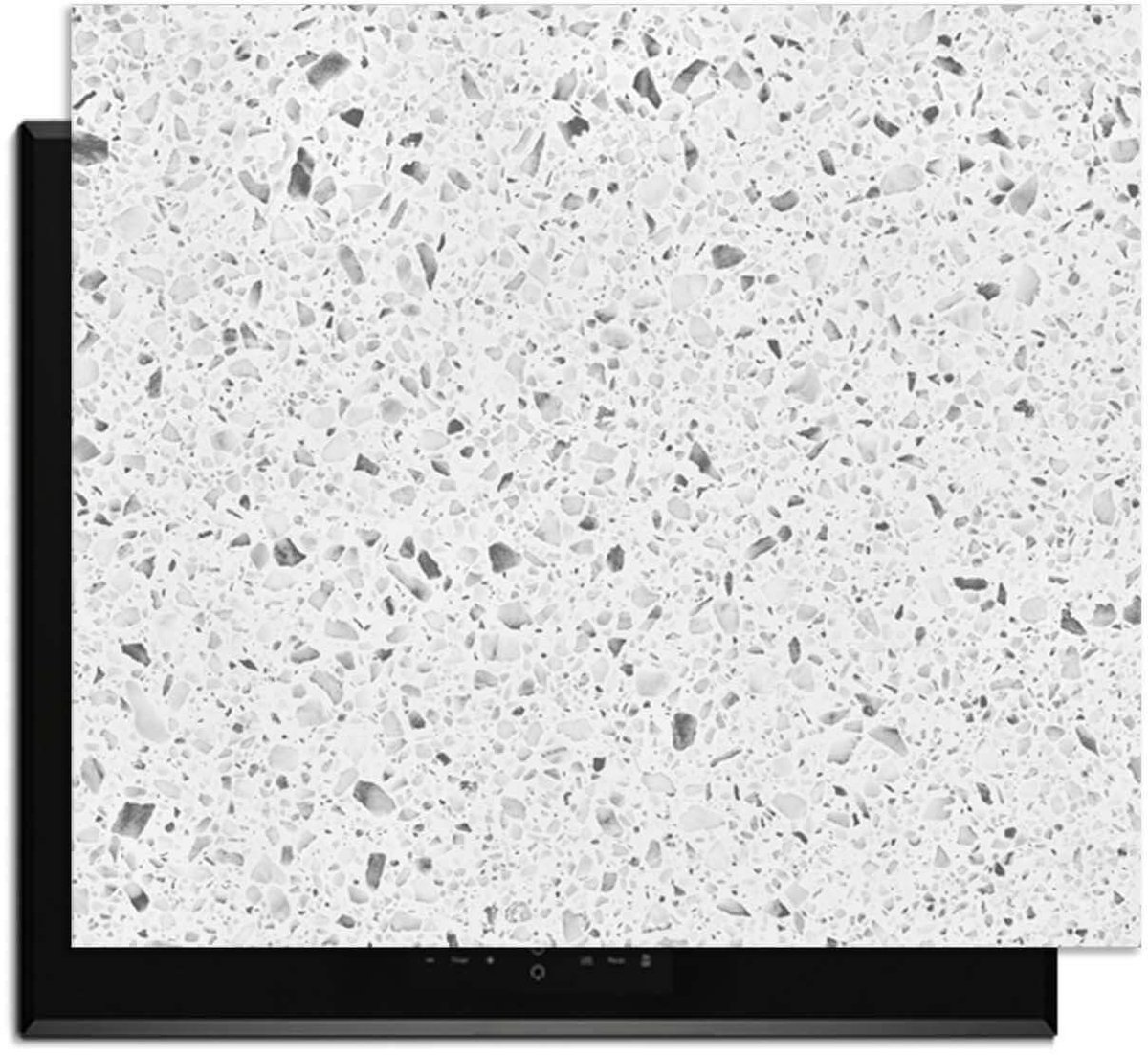 KitchenArt - Nordic Quartz - Inductie Beschermer - 52x35 cm - Kookplaat Beschermer - Luxe Afdekplaat Inductieplaat - Anti-slip & Oprolbaar - Beschermmat Inductiekookplaat