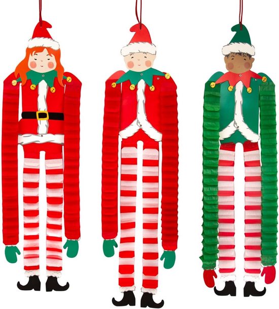 Kerstman en zijn elfjes | Gratis Vector