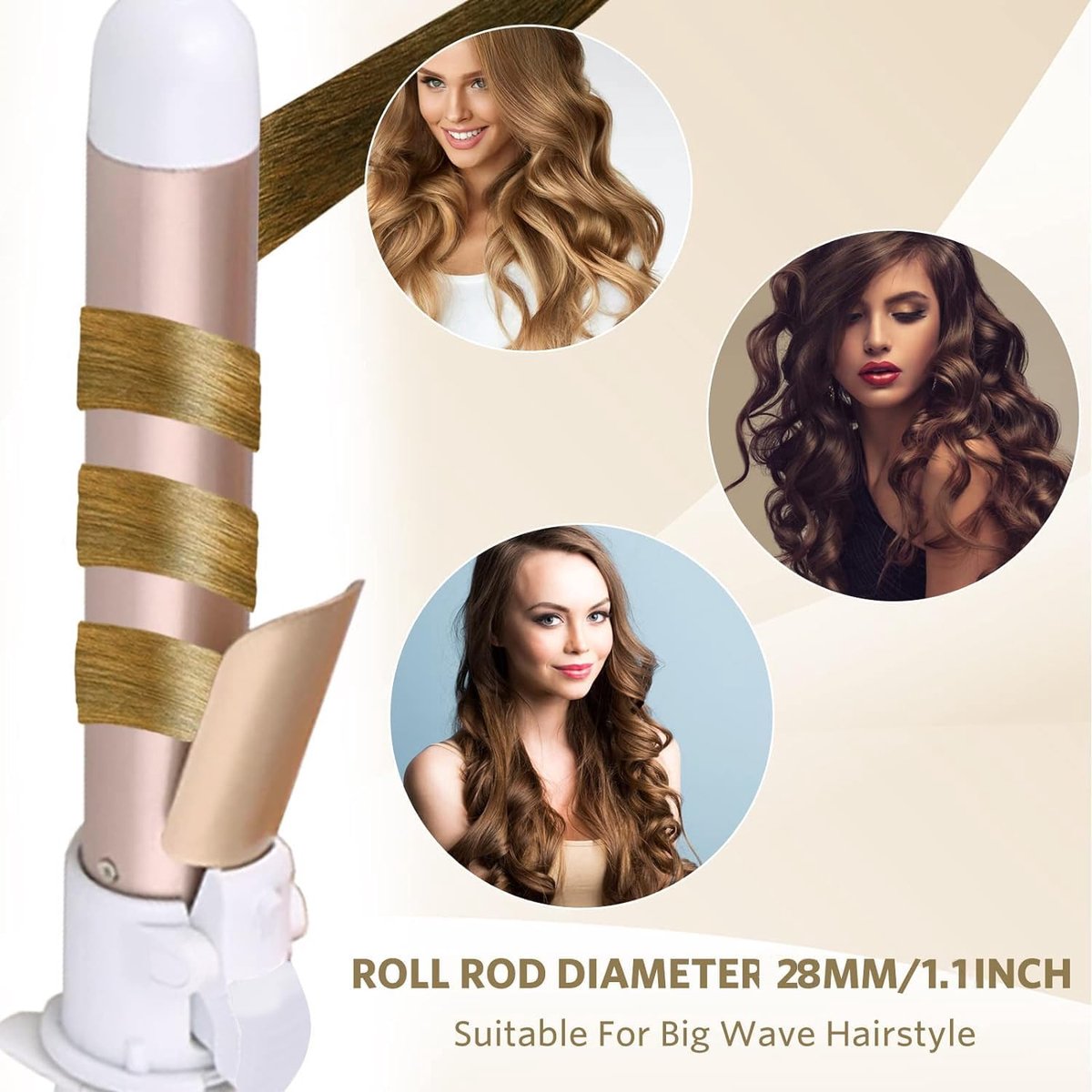 Automatische krultang - roterende krultang, 28 mm, met - afbeelding 2