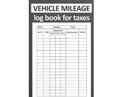 Kilometerregistratie boekje voor Belastingaangifte - Voertuig Logboek Auto & Vrachtwagen