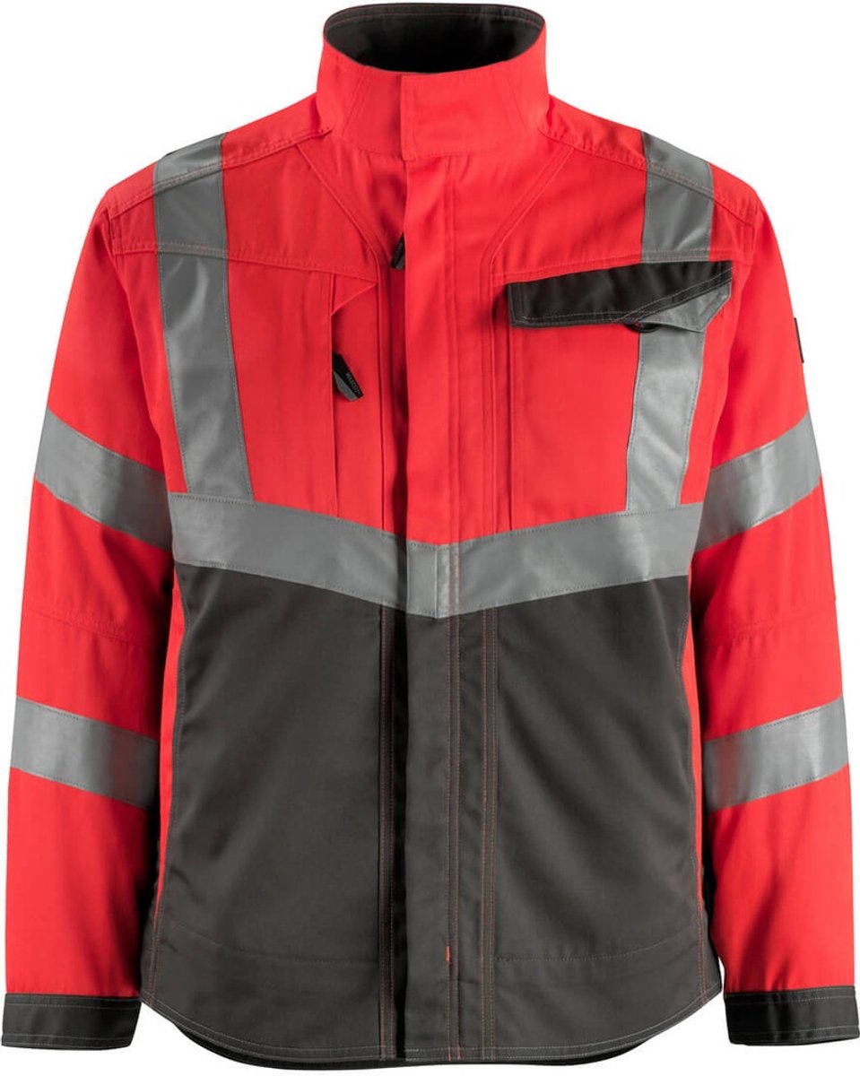 Mascot Safe Supreme Jas 15509-860 hi-vis /donkerantraciet Rood