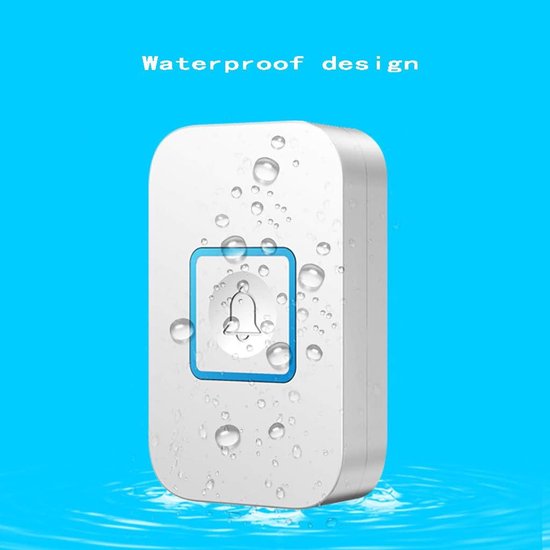 Deurbel - Deurbel draadloos - Draadloze Deurbel - Deurbellen - 1 Zender - 3 Ontvanger - Eigen Voeding Waterdicht - Geen Batterijen 150 Meter Bereik - LED Indicator 300 Meter Verbinding - 5 Volumeniveaus 60 Beltonen - Kerstcadeau - Kerstversiering — afbeelding 2