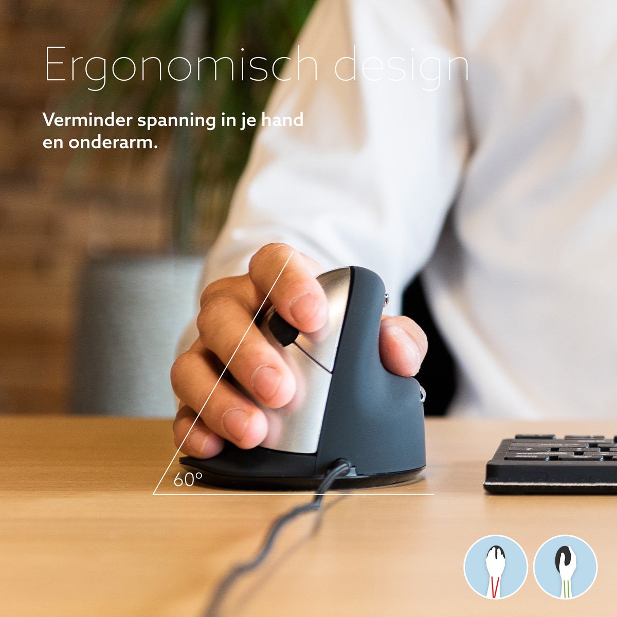 R-Go HE - Ergonomische Muis - Verticale Muis thumbnail 6