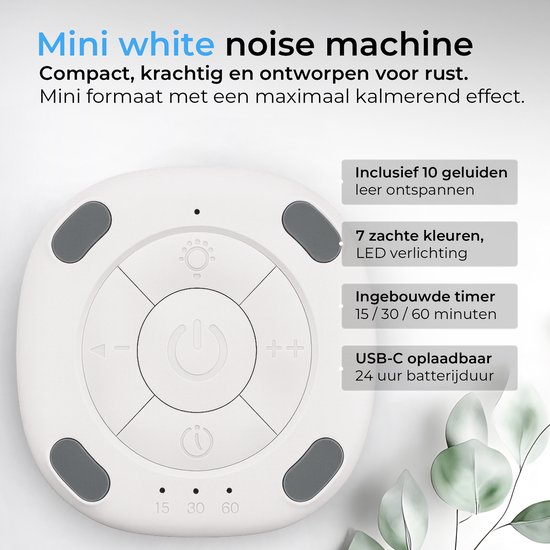 Dreamsleep+® - Mini White Noise Machine voor Baby's en Volwassenen - Witte Ruis voor Betere Slaap - 10 Geluiden van Dreamsleep+® — afbeelding 5