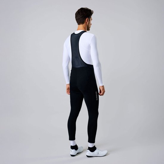 Acelera Essential Fietsbroek Lang heren met Zeem en Bretels - Thermo Lange Wielerbroek - Fietsbroek Lang - Zwart - Maat 3XL — afbeelding 2