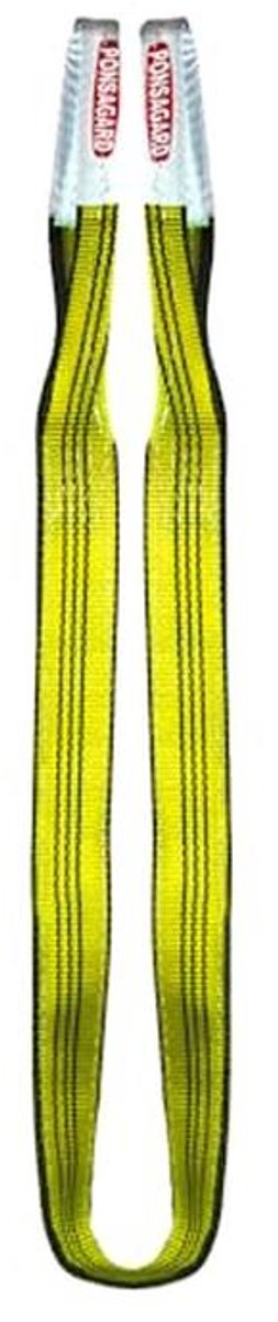 PONSA. Platte hijsband met lusssen 3000 kg – 1 Meter - Polyester voor zwaar gebruik - met PONSAGARD gepatenteerd schuur- en snijbeschermingssysteem