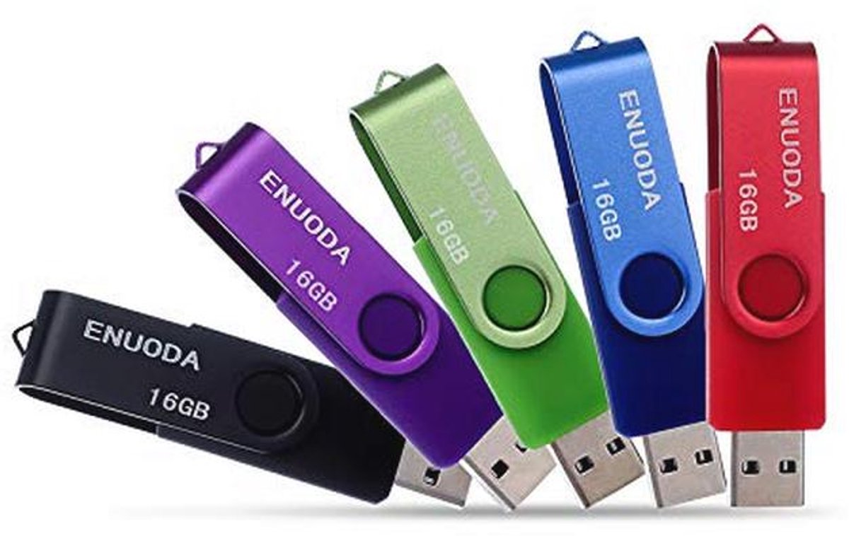 USB Stick 16GB 5 Stuks - Hoge Snelheid Thumb Drives in Gemengde Kleuren