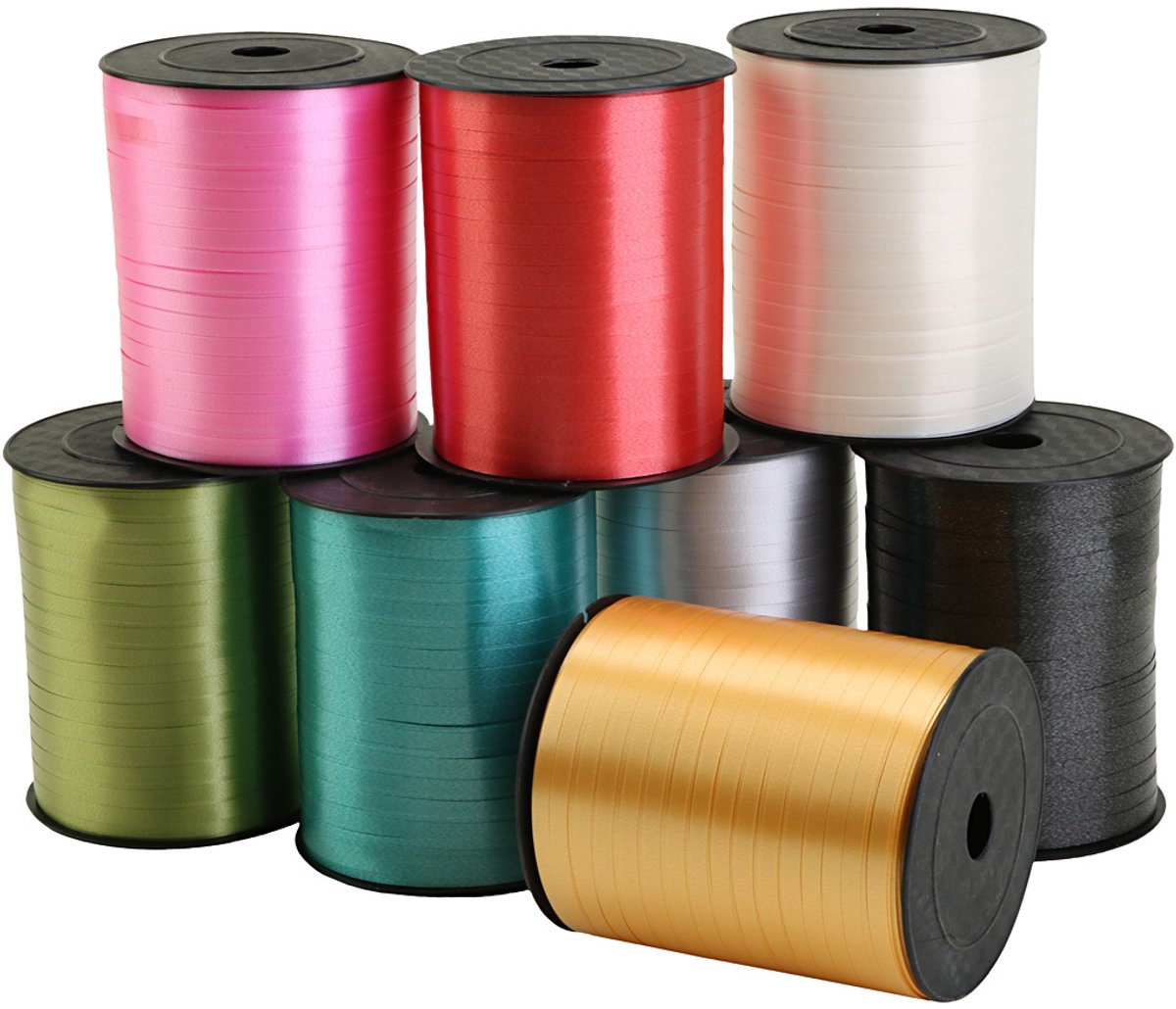 Cadeaulint, B: 5 mm, diverse kleuren, 8x400m