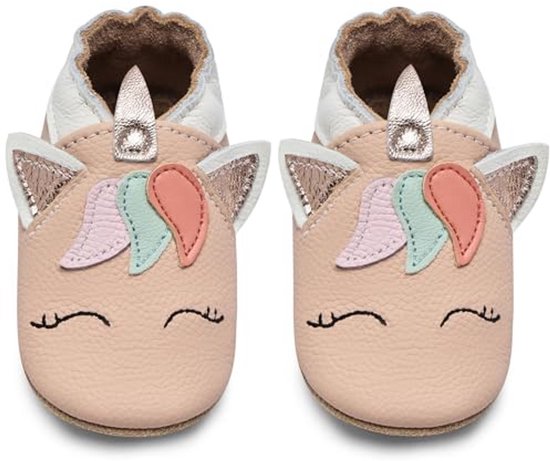 Chaussures pour Bébé en Cuir Doux pour Garçons et Filles - Fox Gris Clair, Antidérapante