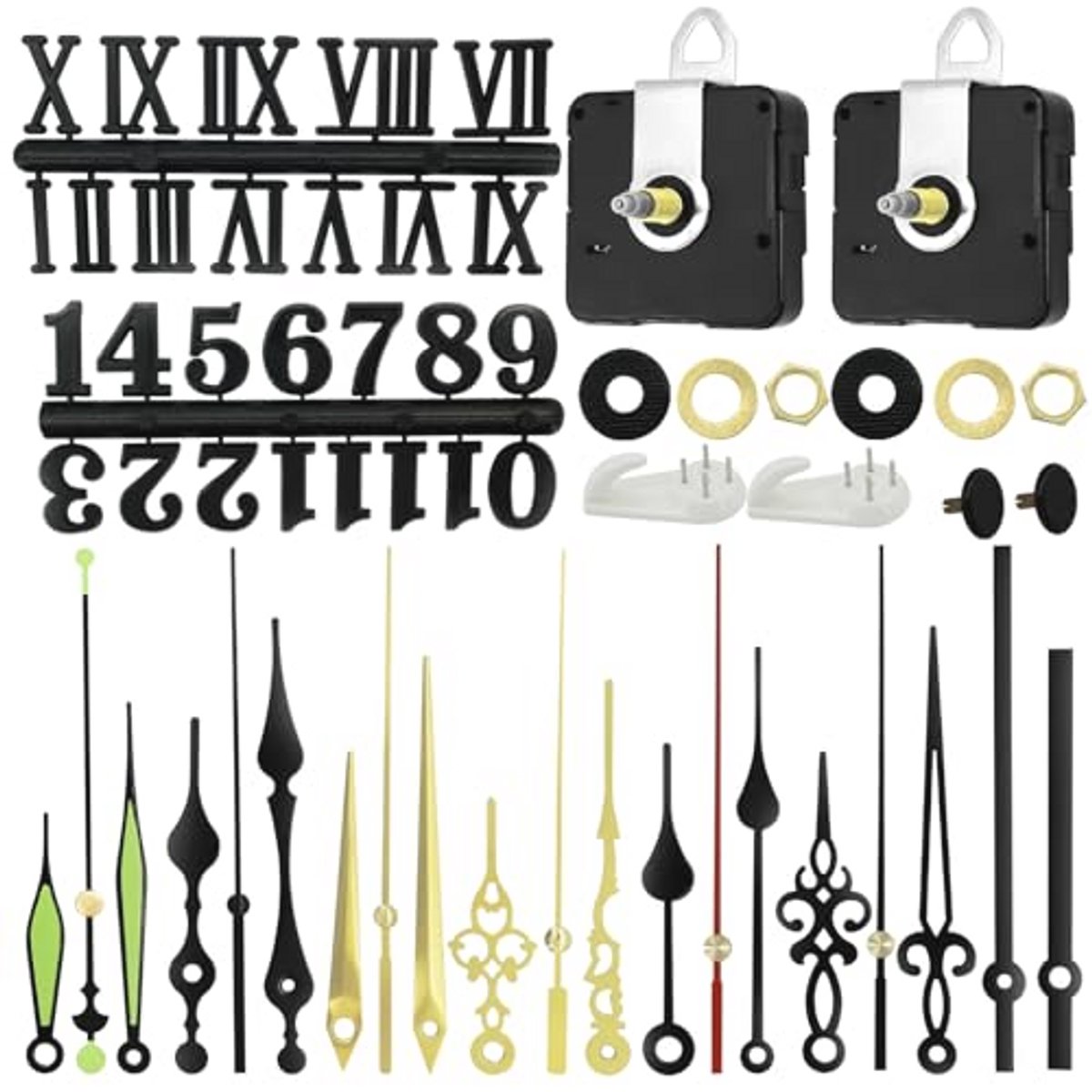 Uurwerk voor wandklok - Geruisloos en duurzaam kwartsmechanisme voor doe-het-zelf projecten