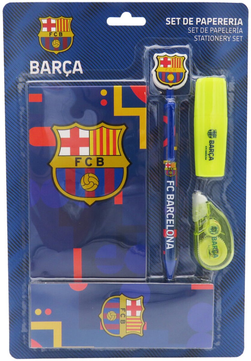 FC Barcelona - Schrijfwarenset met Notitieblok en pen