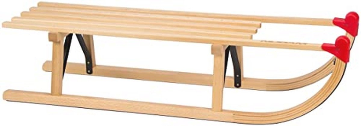 Houten Slee - 100 cm - Rood - Ideaal voor Ultiem Rijplezier
