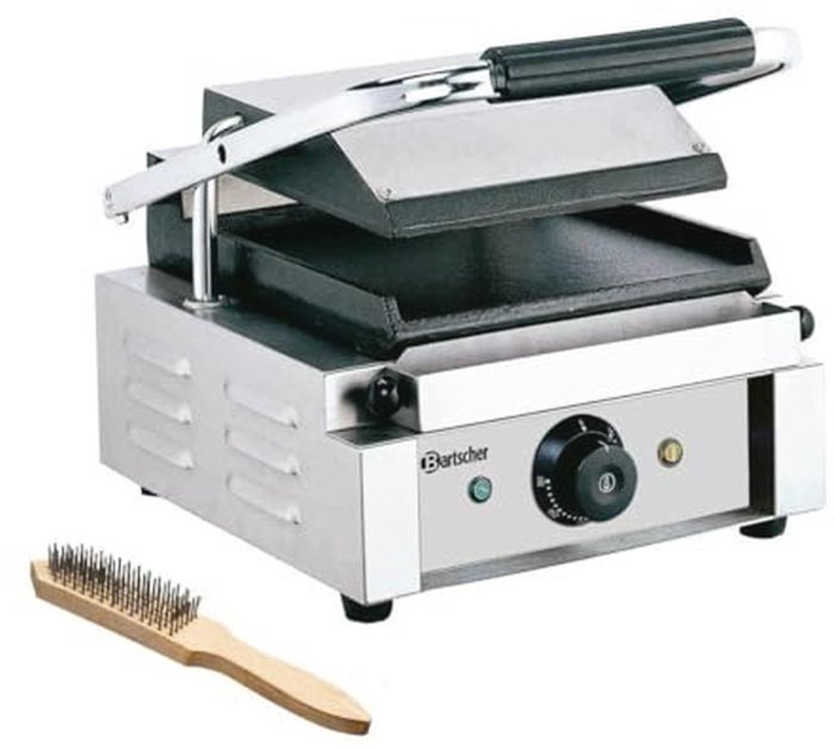 Contactgrill met groeven voor Panini en snacks