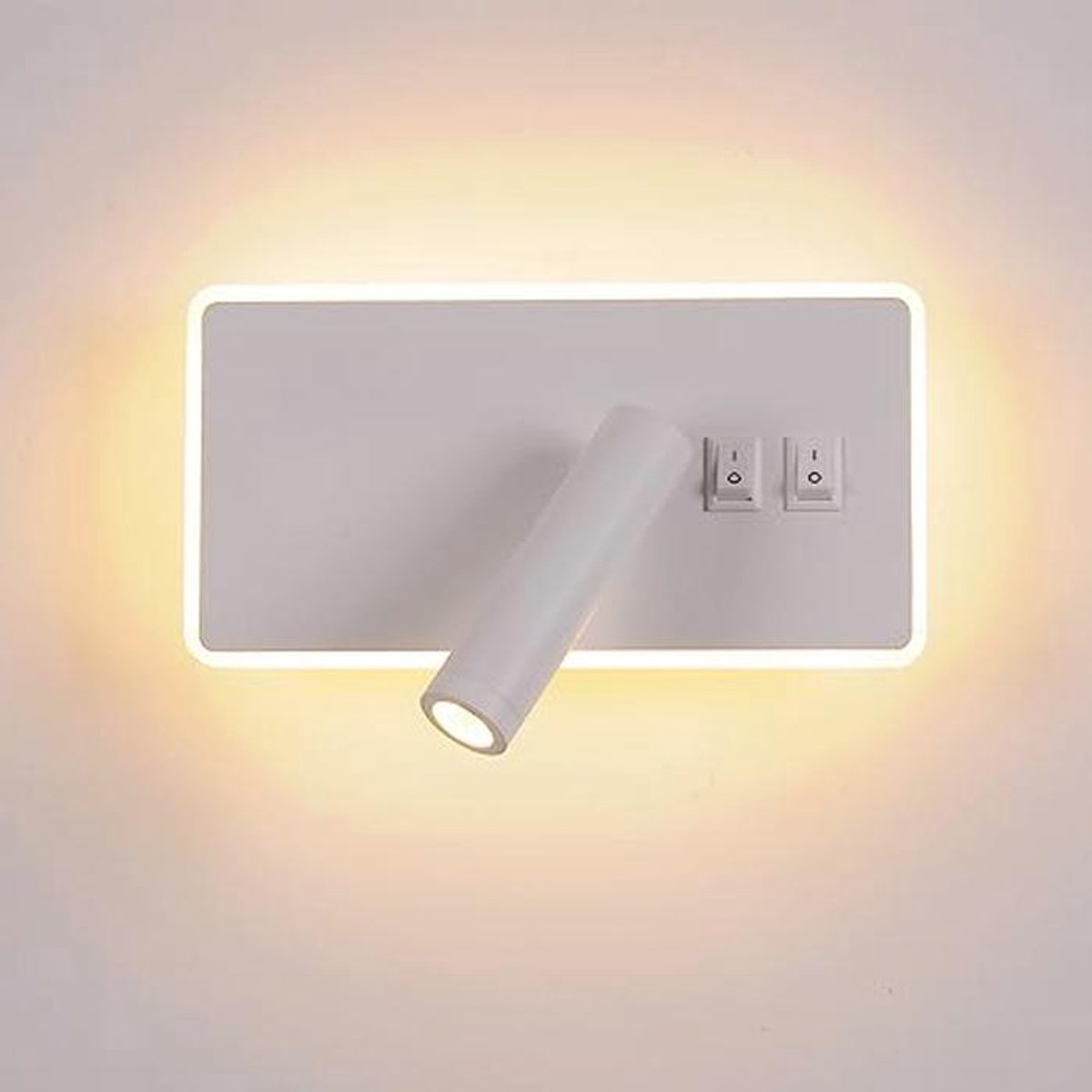 LED Leeslamp Wandlamp met Schakelaar voor Binnen - 12W Warm Wit Nachtlampje