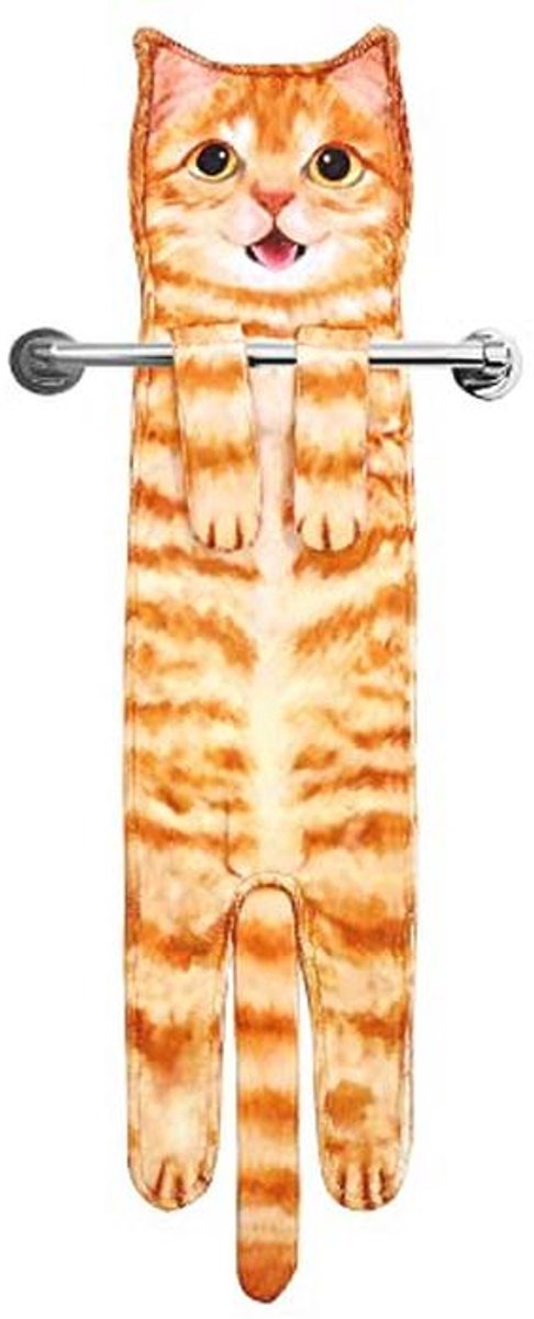 Grappige Kattenhanddoeken - Super Absorberend en Zacht voor Badkamer en Keuken - Uniek Cadeau voor Moederdag, Verjaardag en Kerstmis