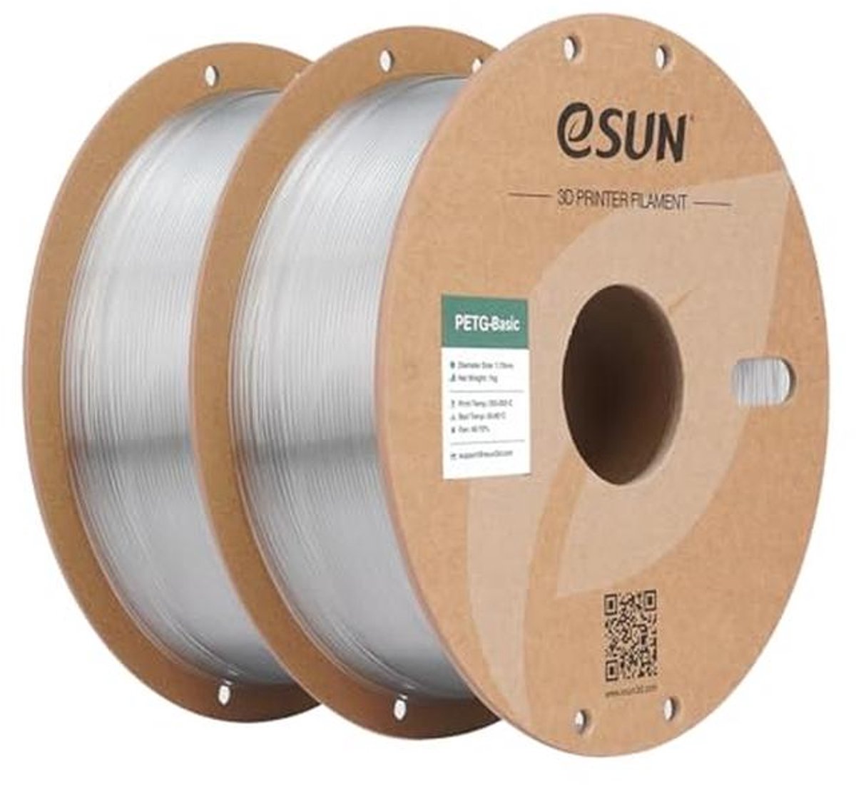PETG Filament 1.75mm voor 3D Printers - Hoogwaardige 1KG Spoel - Transparant