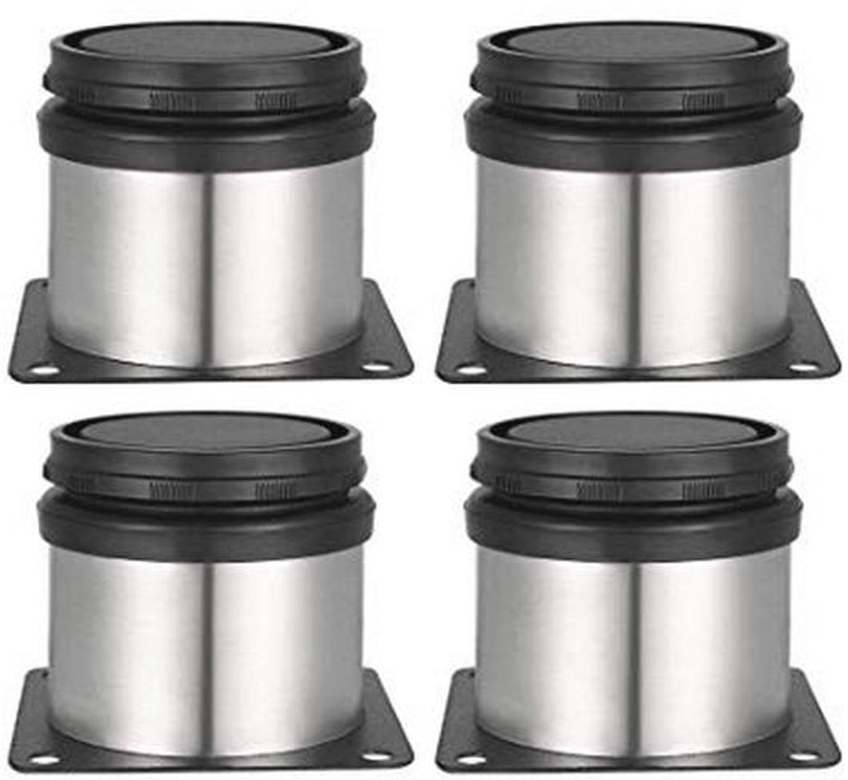 Verstelbare meubelpoten van roestvrij staal - 4 stuks 50mm hoogte