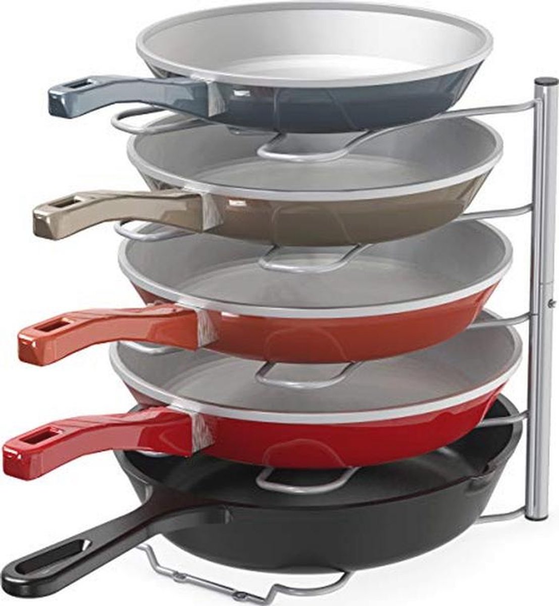 Keukenteller en Kast Pan Organizer Plankrek - Zilver