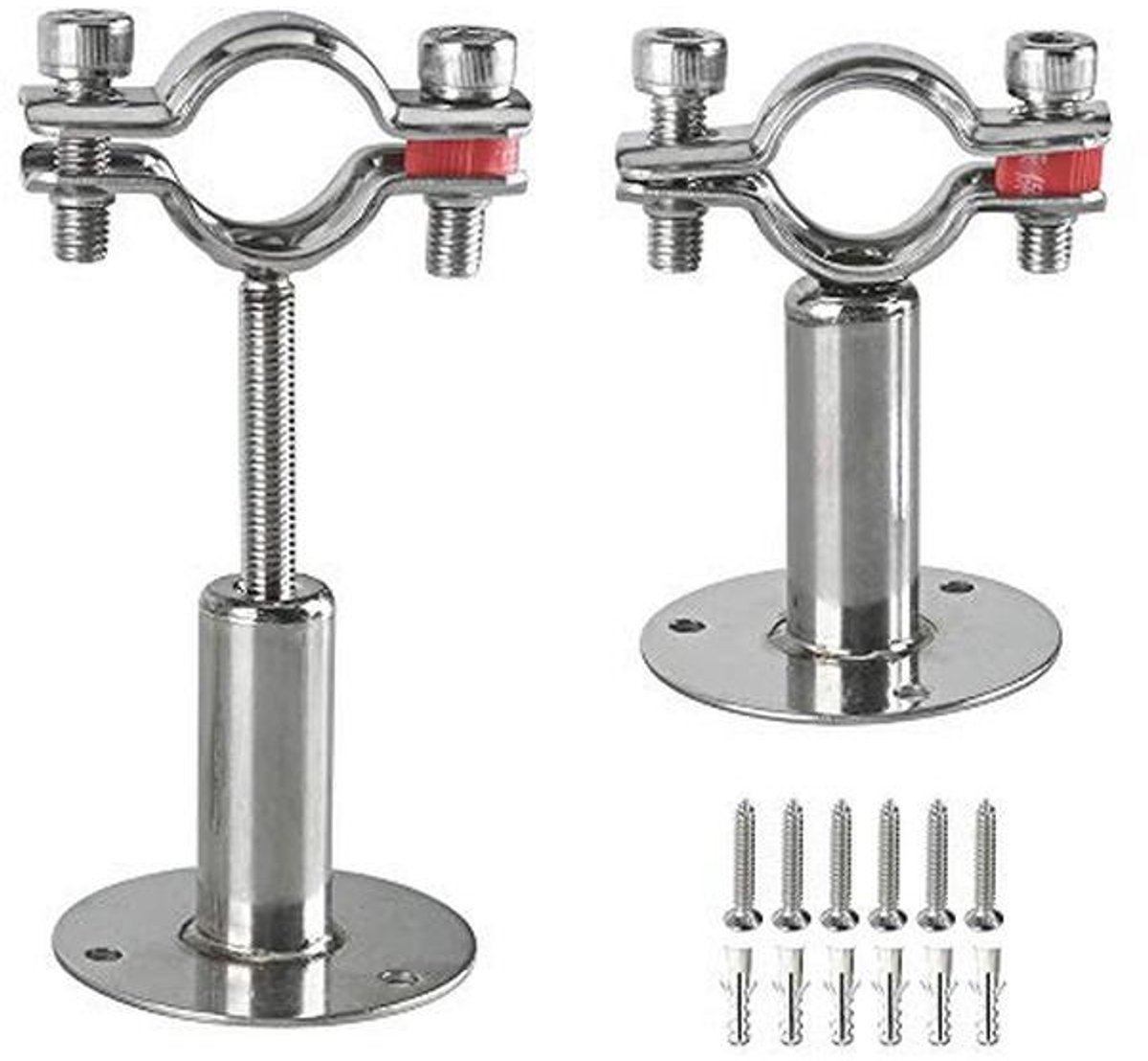 Buishouders voor plafondmontage met verstelbare spanbanden voor buisdiameter 25 mm