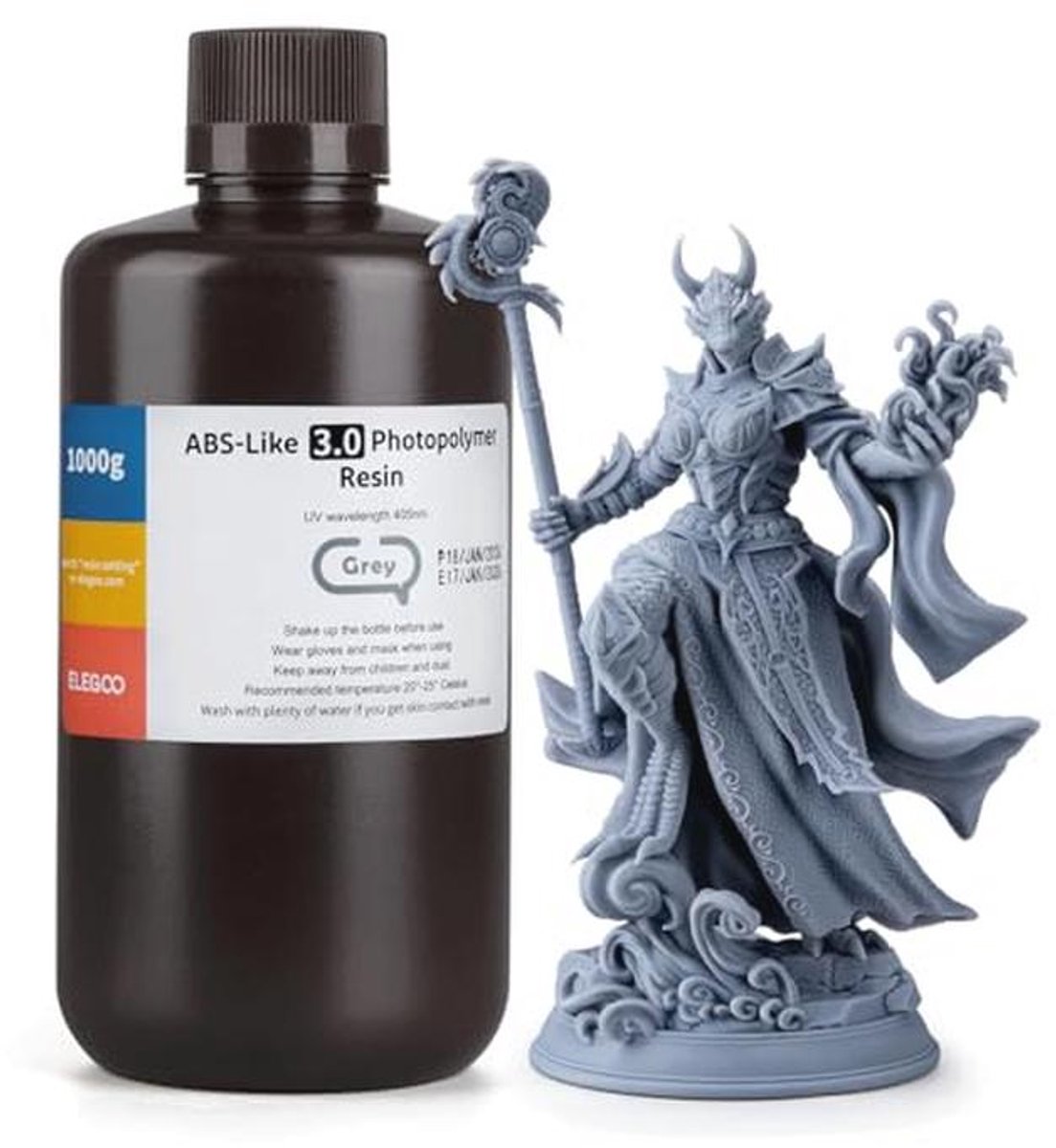 Hoge Precisie 3D Printer Resin voor LCD/DLP - ABS-Like, Laag Viscositeit, Grijs, 1000g