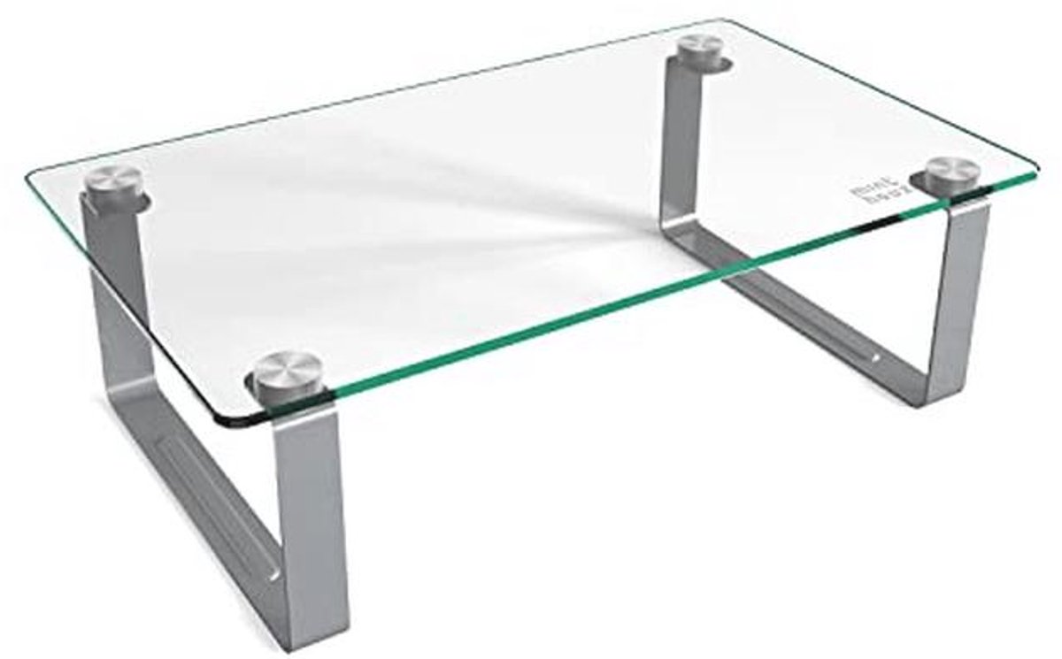Ergonomische Monitorverhoger van Helder Geharde Glas, Tot 20 kg Draagvermogen, Desk Stand voor Laptop en Computer, Perfect voor Kantoor en Thuisgebruik
