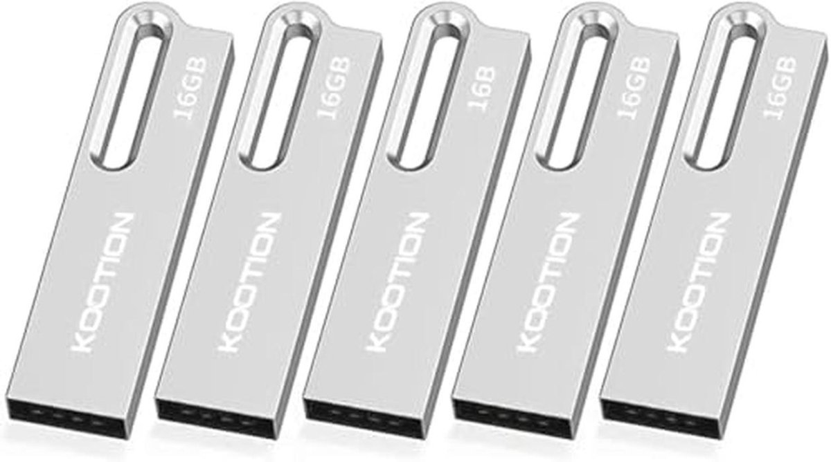 16GB USB 3.0 Geheugensticks - 5-Pack Zilver