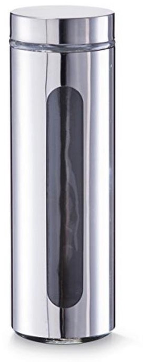 Voorraadpot 1600 ml van roestvrij staal - 10,2 x 10,2 x 30,5 cm