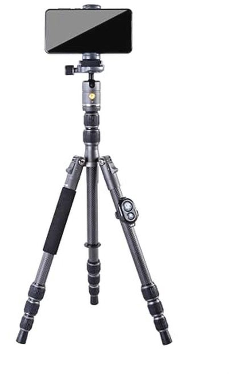 Ultracompact Carbon Reisstatief met Kogelkop - 20mm, Lichtgewicht en Draagbaar