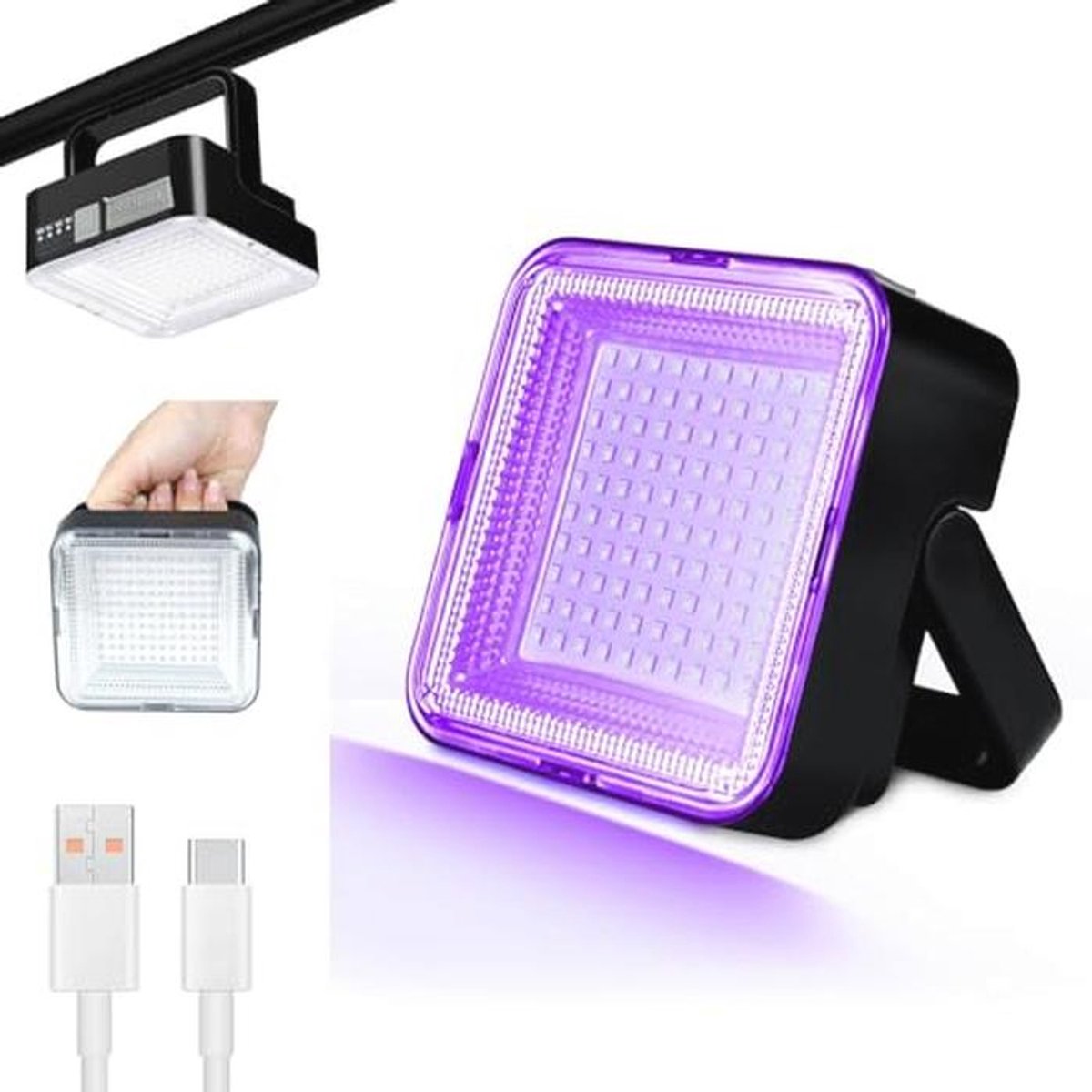 Oplaadbaar Dimbaar UV-Licht met 120 LED voor Neon Glow Party en Bodypainting
