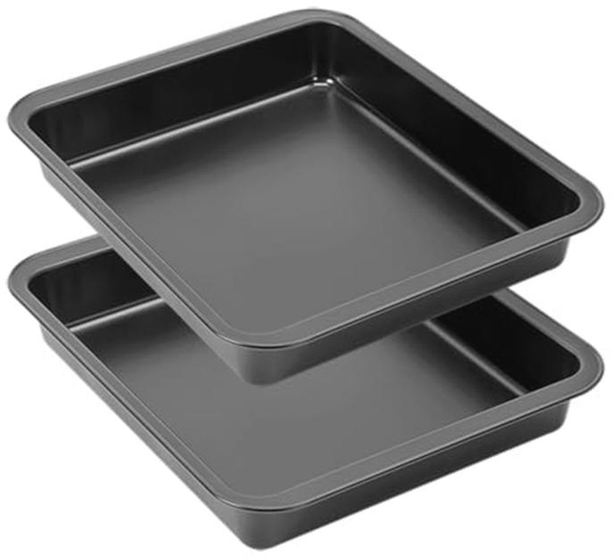Vierkante Bakplaat met Anti-aanbak Coating - 22 x 23,5 cm - Set van 2
