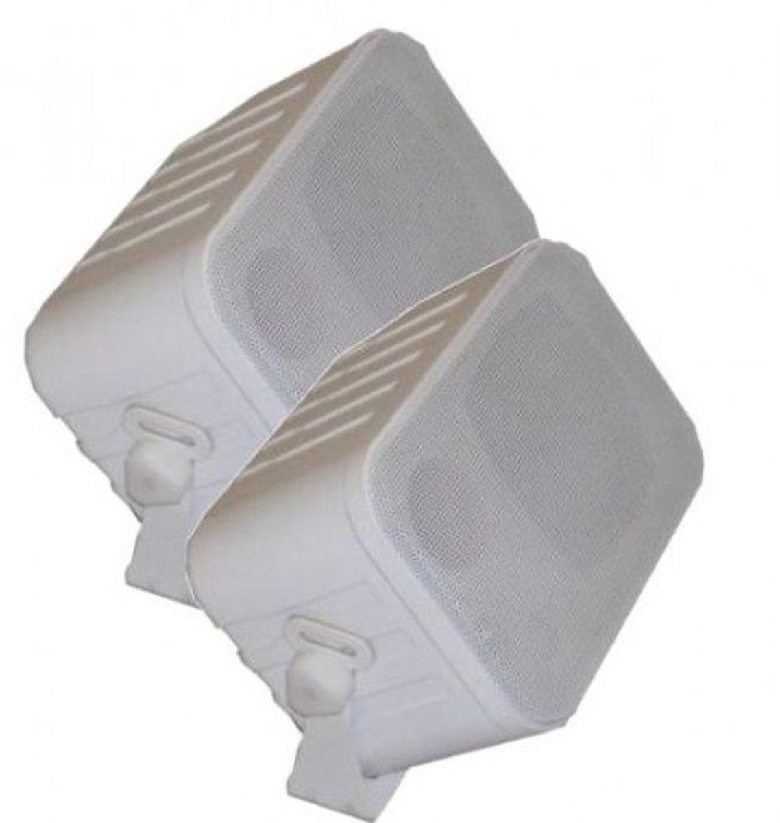 Mini box luidspreker - Boekenplank speaker - Home audio - Met beugel - 60W - Wit