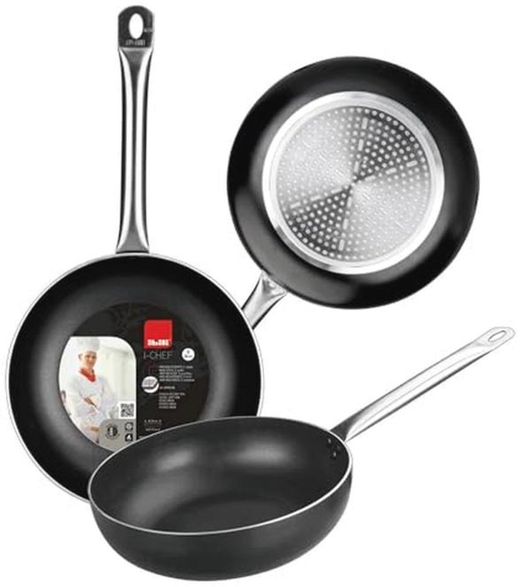 Diepe Koekenpan 28 cm Aluminium Antiaanbaklaag Geschikt voor Inductie