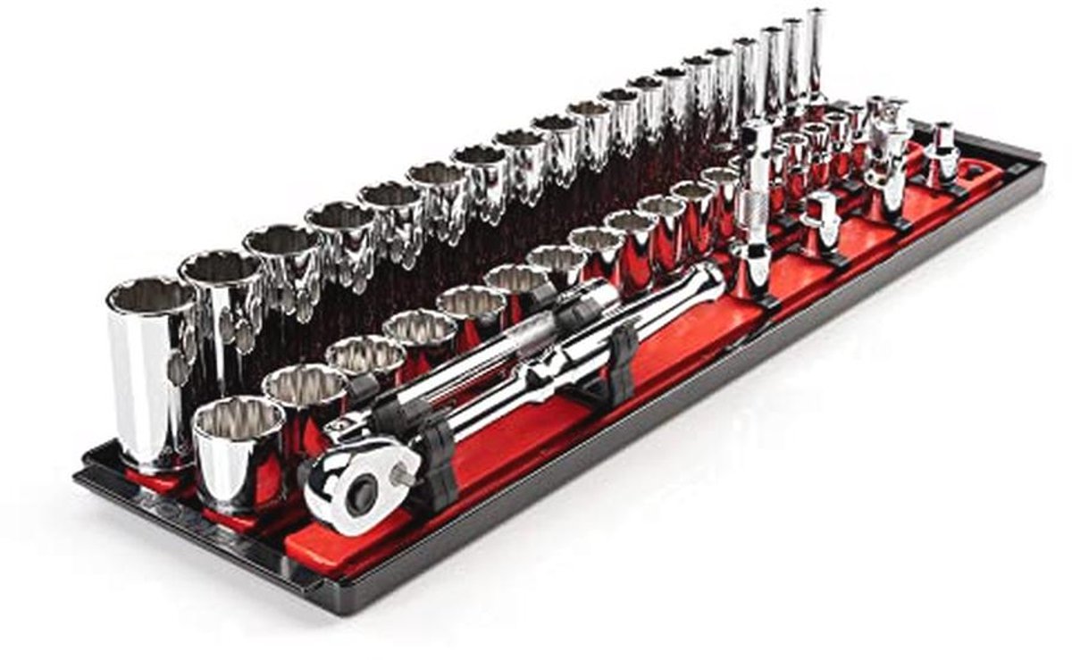 3/8 Inch 12-punts Dopsleutel en Ratel Set 44-delig (6-24 mm)