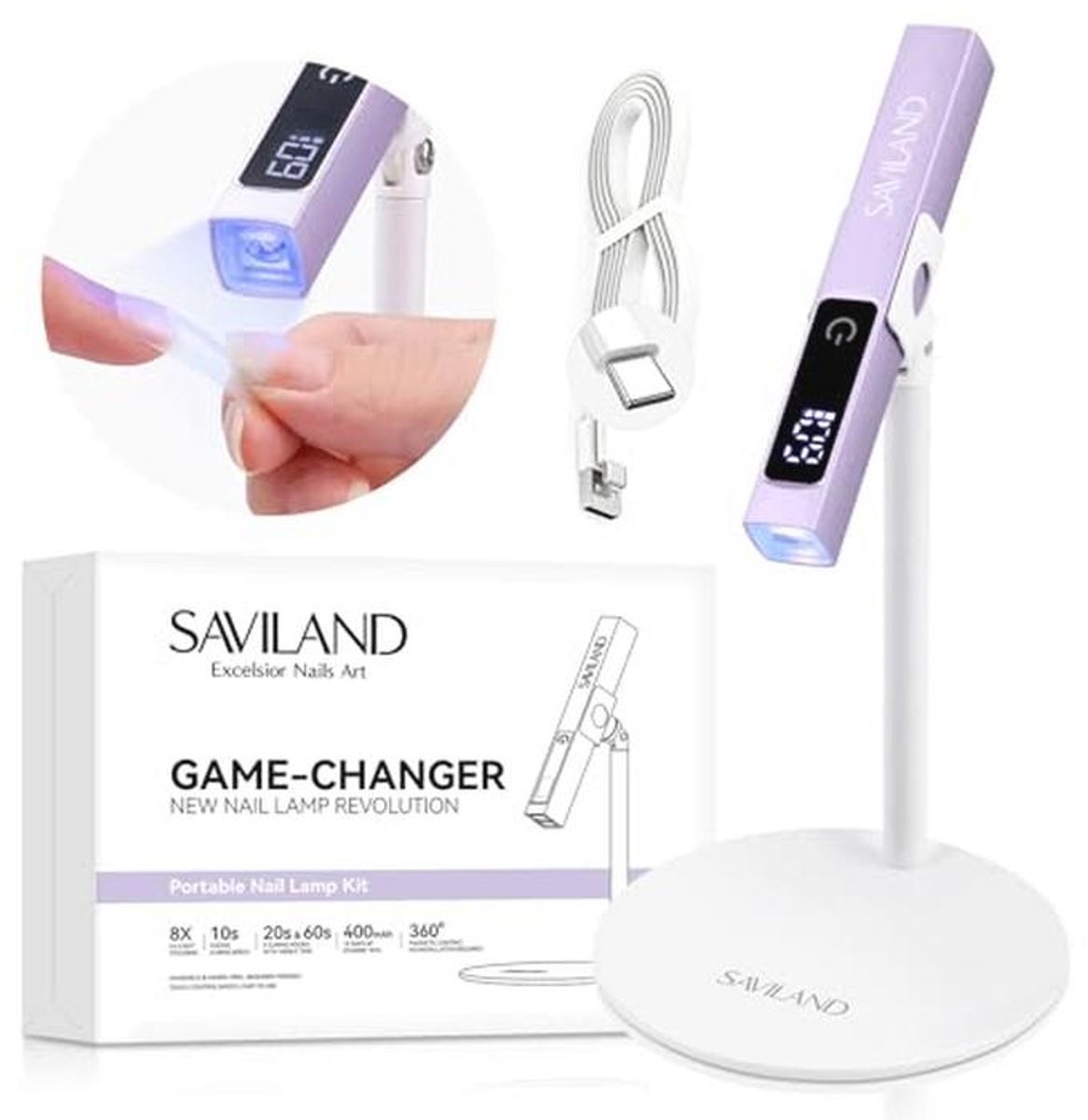 Draagbare UV Nagellamp met 10S Flash Cure en Touch Switch voor Snelle Nageldrogen