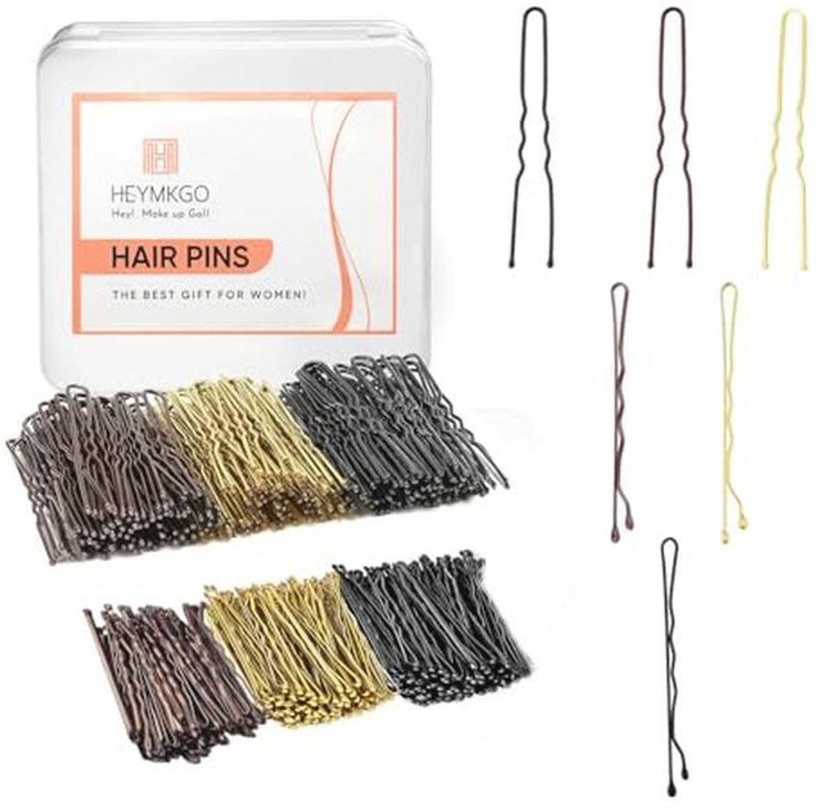 Haarspelden set van 300 - U-vormige en bobby pins voor opsteekkapsels en styling
