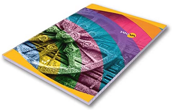 Regenboogontwerp Zacht Gebonden Lang Boek - Enkele Lijn - 21 cm x 19,7 cm - Pack van 6 — afbeelding 4
