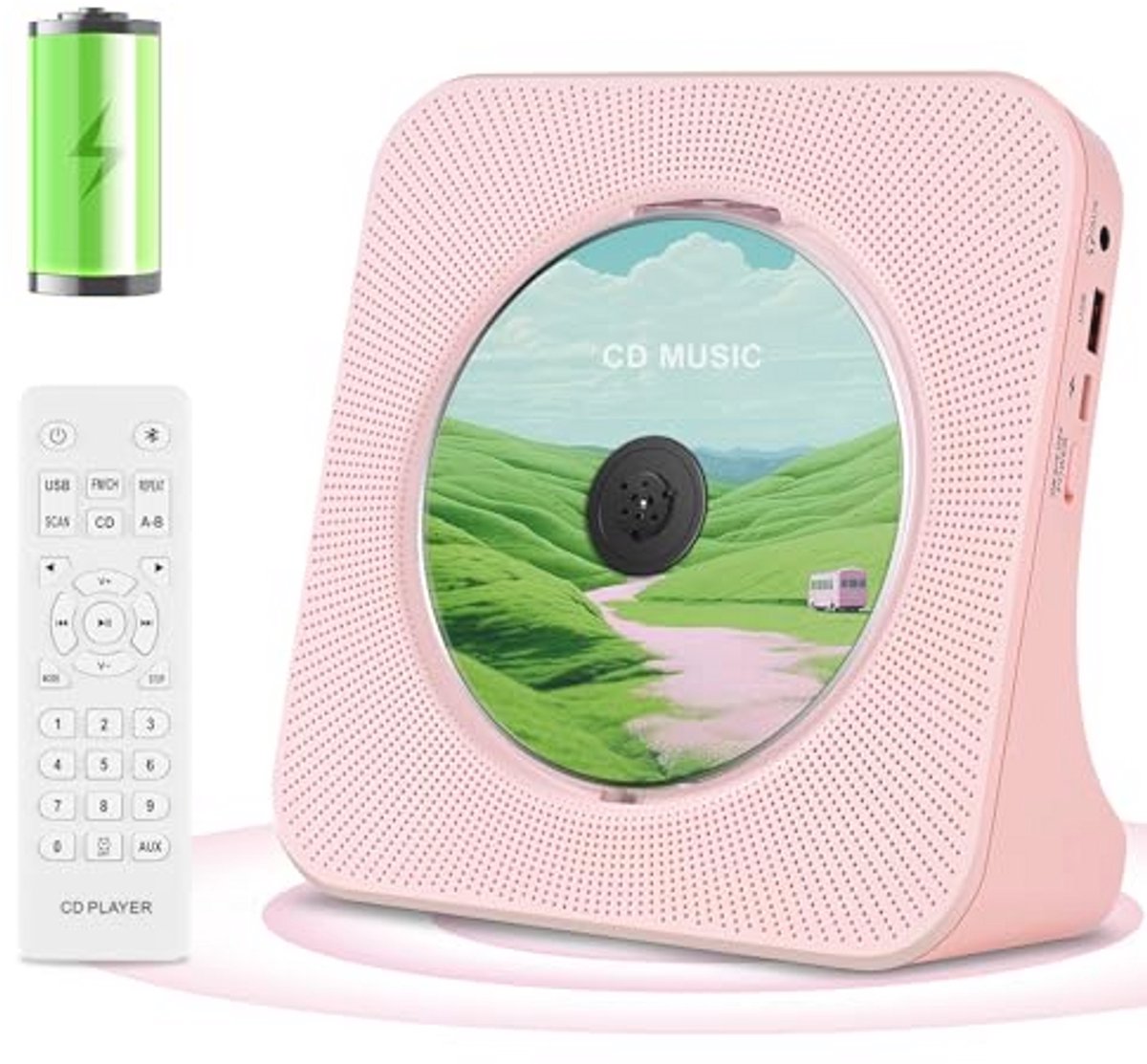 Draagbare CD Speler met Hi-Fi Luidsprekers en Oplaadbare Batterij