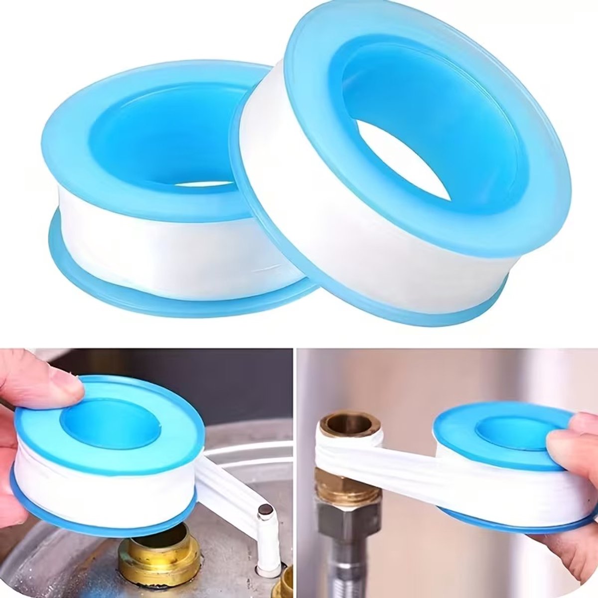 Teflon Tape - afdichtingstape - lekdichte afdichtingstape - douchekop pijptape - keukenwasbak installatie accessoires- witte loodgieterstape