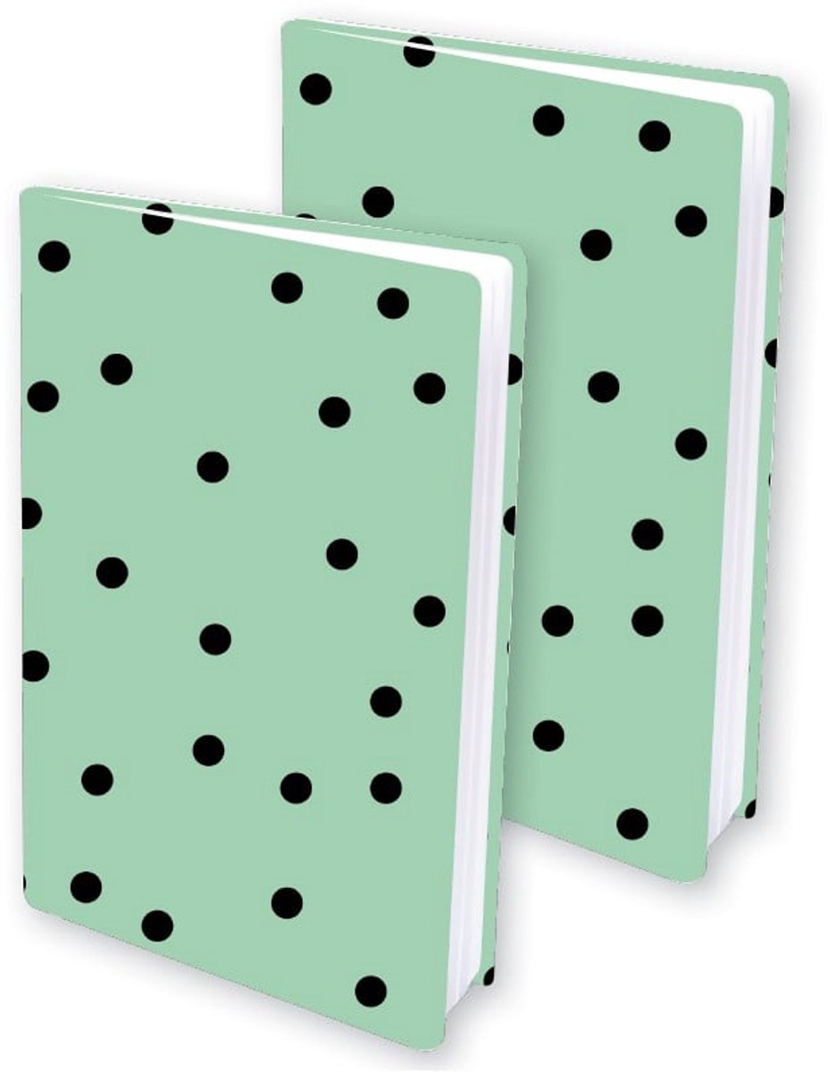 Rekbare boekenkaft Dresz 2-pack A4 decor dots