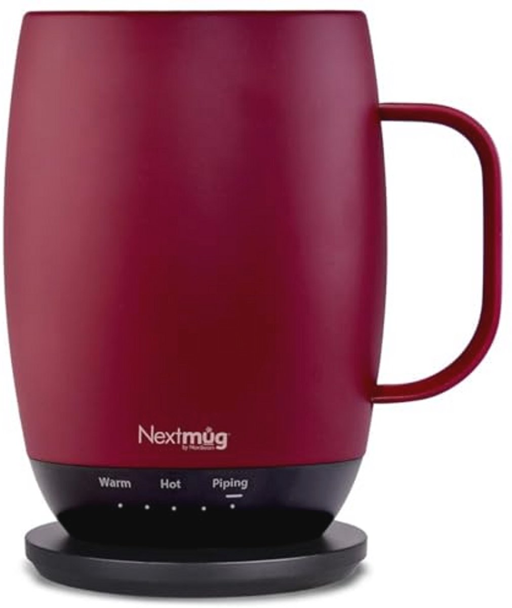 Temperatuurgestuurde zelfverwarmende koffiemok - 18 oz. bordeauxrood