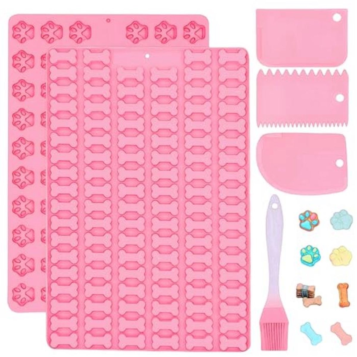 Mini Siliconen Bakmat voor Hondenkoekjes - Herbruikbaar en Anti-aanbak