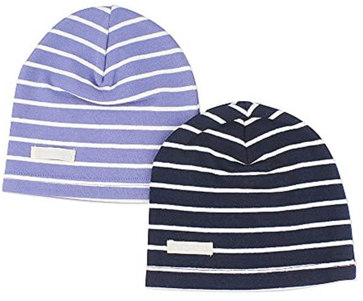 Baby Beanie Hoeden Super Zacht 100% Katoen Gebreide Streep Muts Unisex Baby Essentiële Petten Pakket