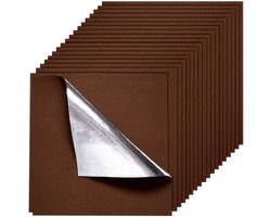 Tapijttegels - Zelfklevend - Afmeting 60,96 x 60,96 cm - Dikte 5 mm - Aantal 20 Stuks - Oppervlakte 7,4 m² - Eenvoudig Leggen - Voor Woonkamer & Kantoor - Donkerbruin
